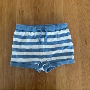 Boutchou Blue and White Striped Kids Shorts
